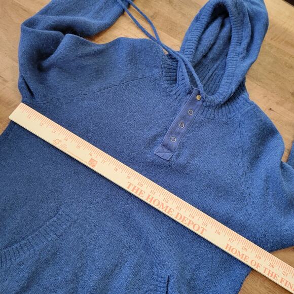 Standard Cloth Urabn Outfitters Pullover Henley Hood Sweater Men Large Blue - Picture 8 of 9